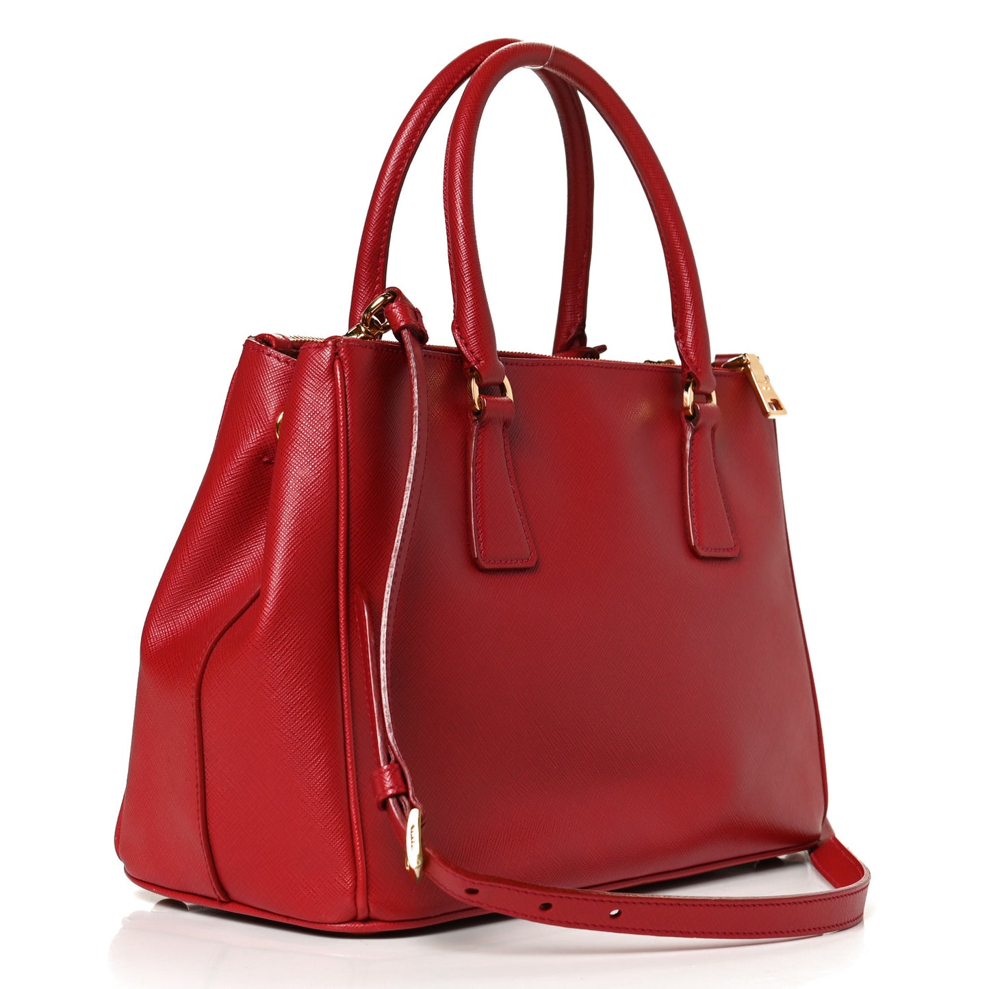 Saffiano Small Galleria Double Zip Tote Fuoco