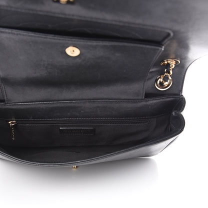 Chanel Sheepskin Chevron Quilted Vintage Mademoiselle Flap Black 4 of 15