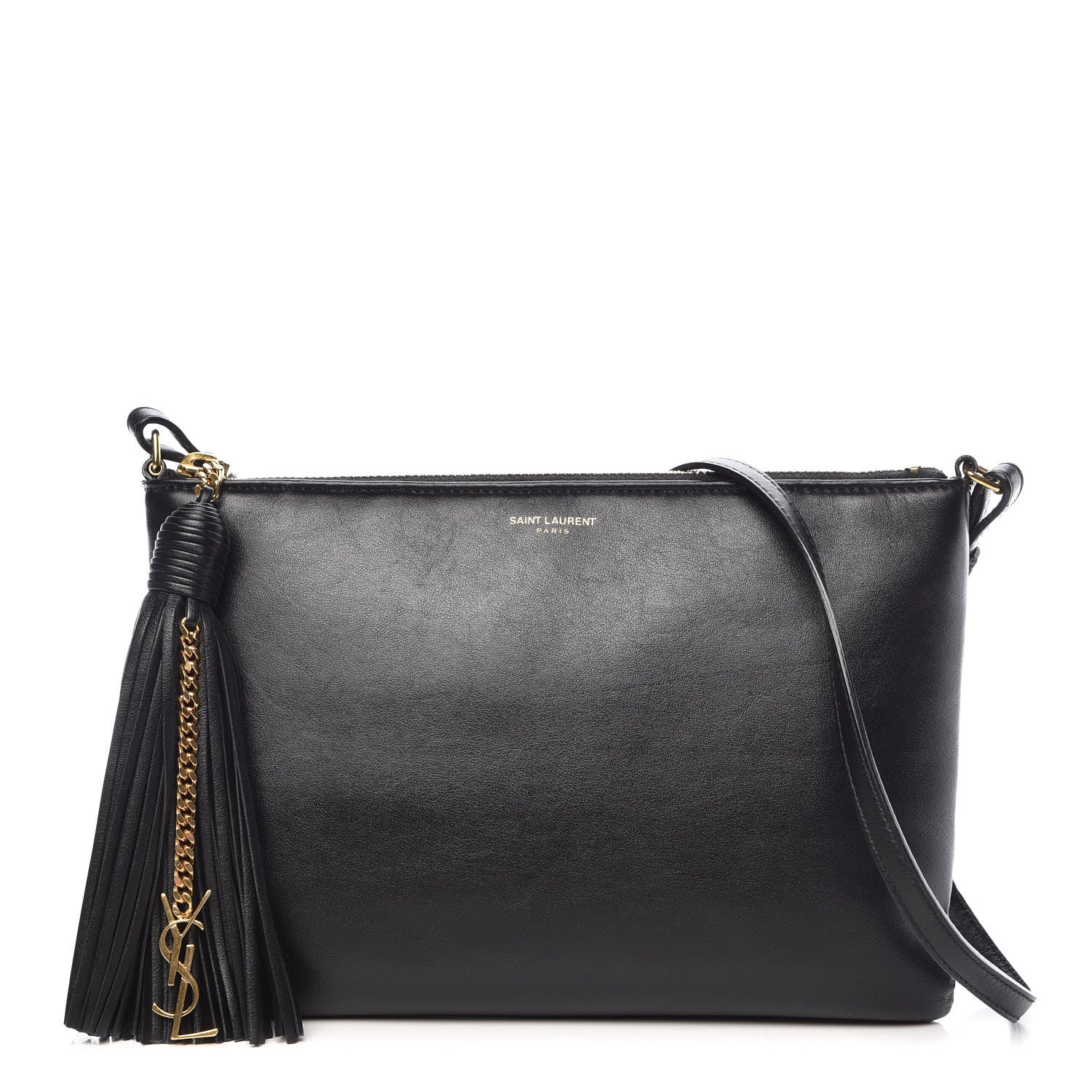 Saint Laurent Calfskin Teen Monogram Crossbody Bag Black 1 of 9