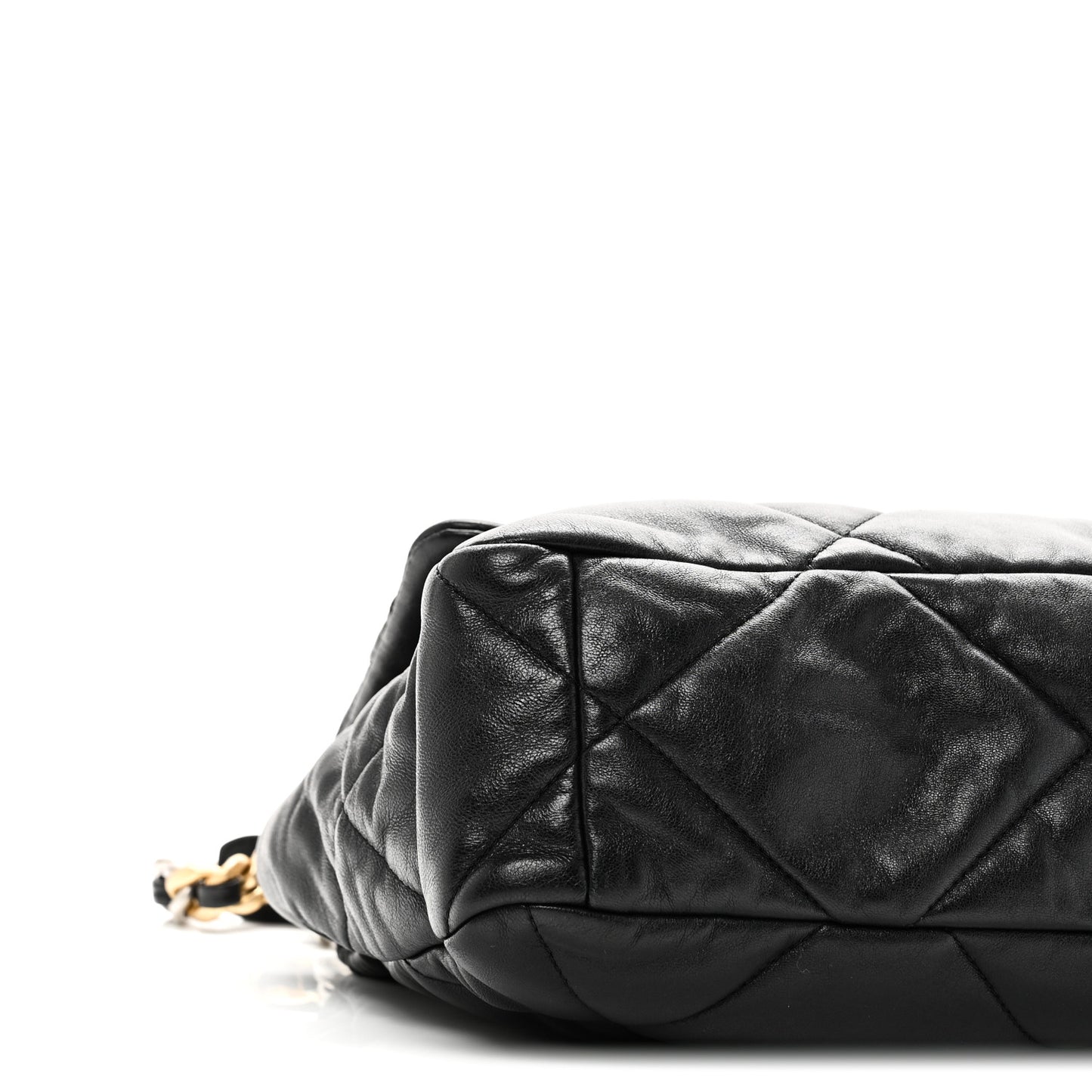 Lambskin Quilted Large Chanel 19 Flap Black