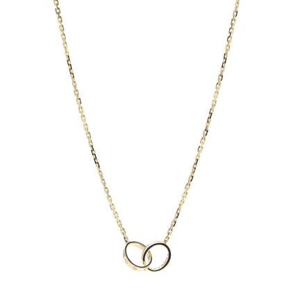 Cartier 18K Yellow Gold Diamond Interlocking LOVE Necklace 1 of 9