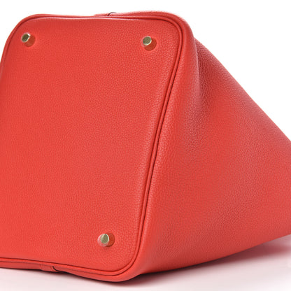 Hermes Taurillon Clemence Picotin Lock 22 MM Rouge De Coeur 9 of 10