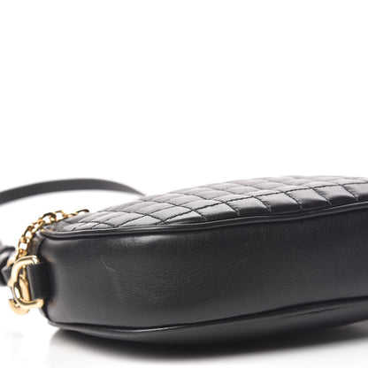 Celine Calfskin Quilted Small C Charm Bag Black 10 of 12