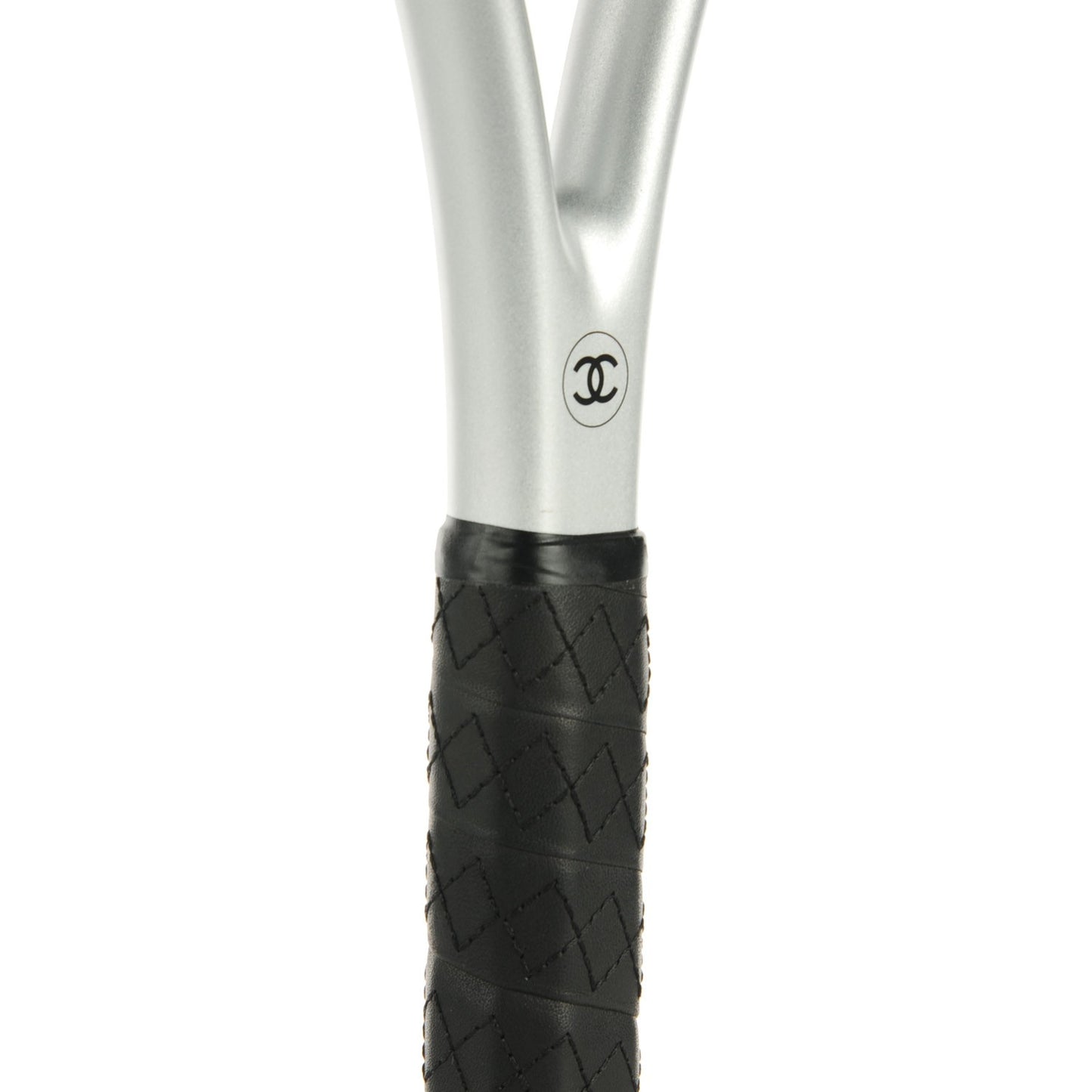 Tennis Racquet and Nylon Quilted Cover Silver
