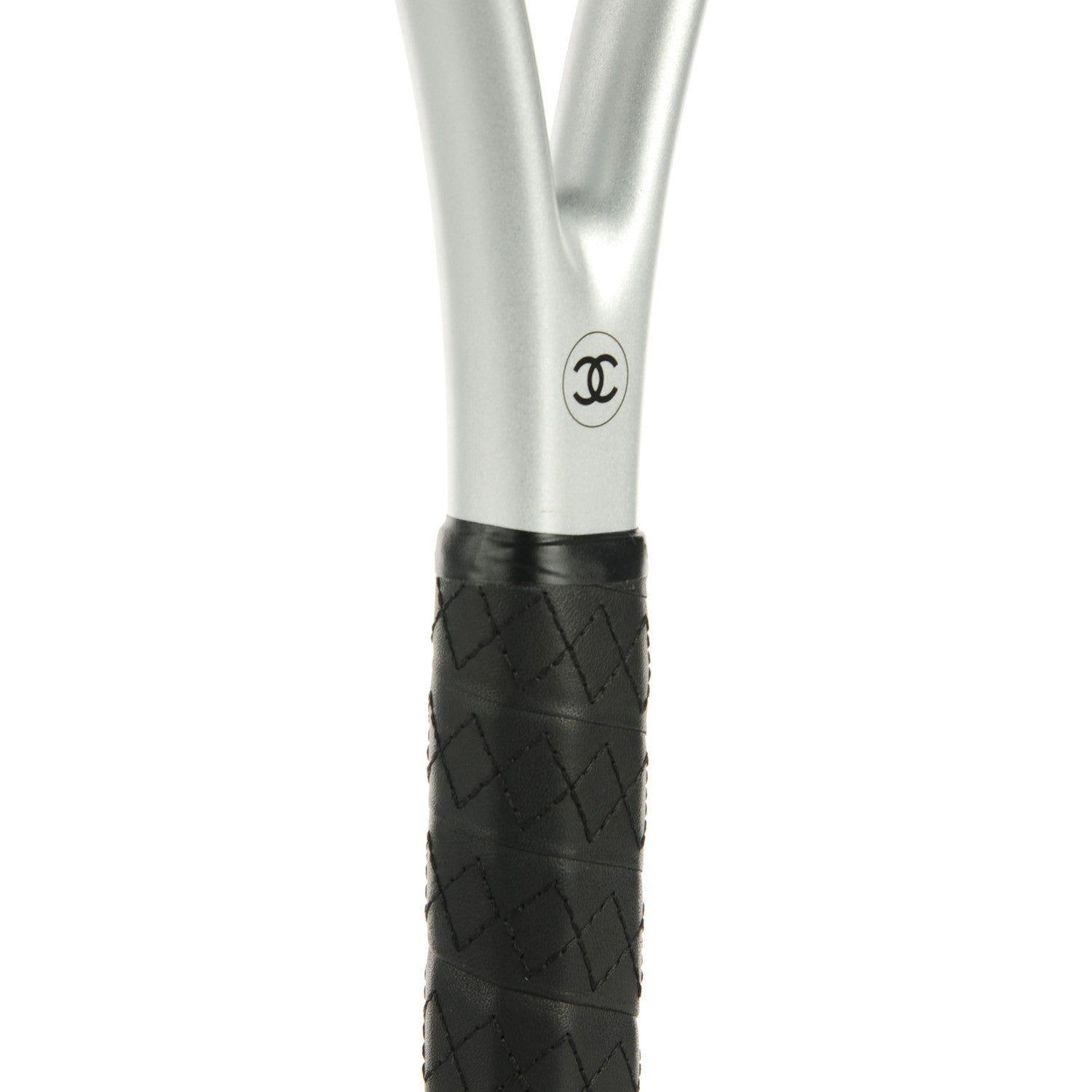 Chanel Tennis Racquet and Nylon Quilted Cover Silver 7 of 11