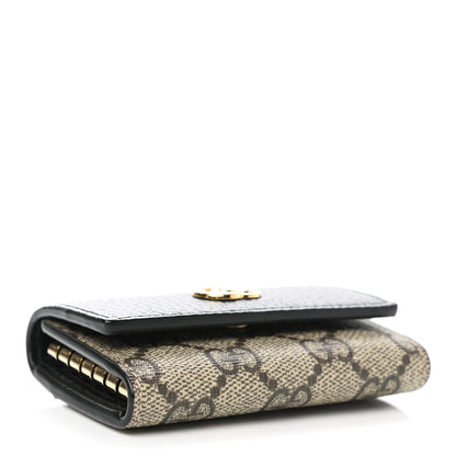 Gucci Dollar Calfskin GG Supreme Monogram GG Marmont 6 Key Holder Case Black Beige Ebony 4 of 9