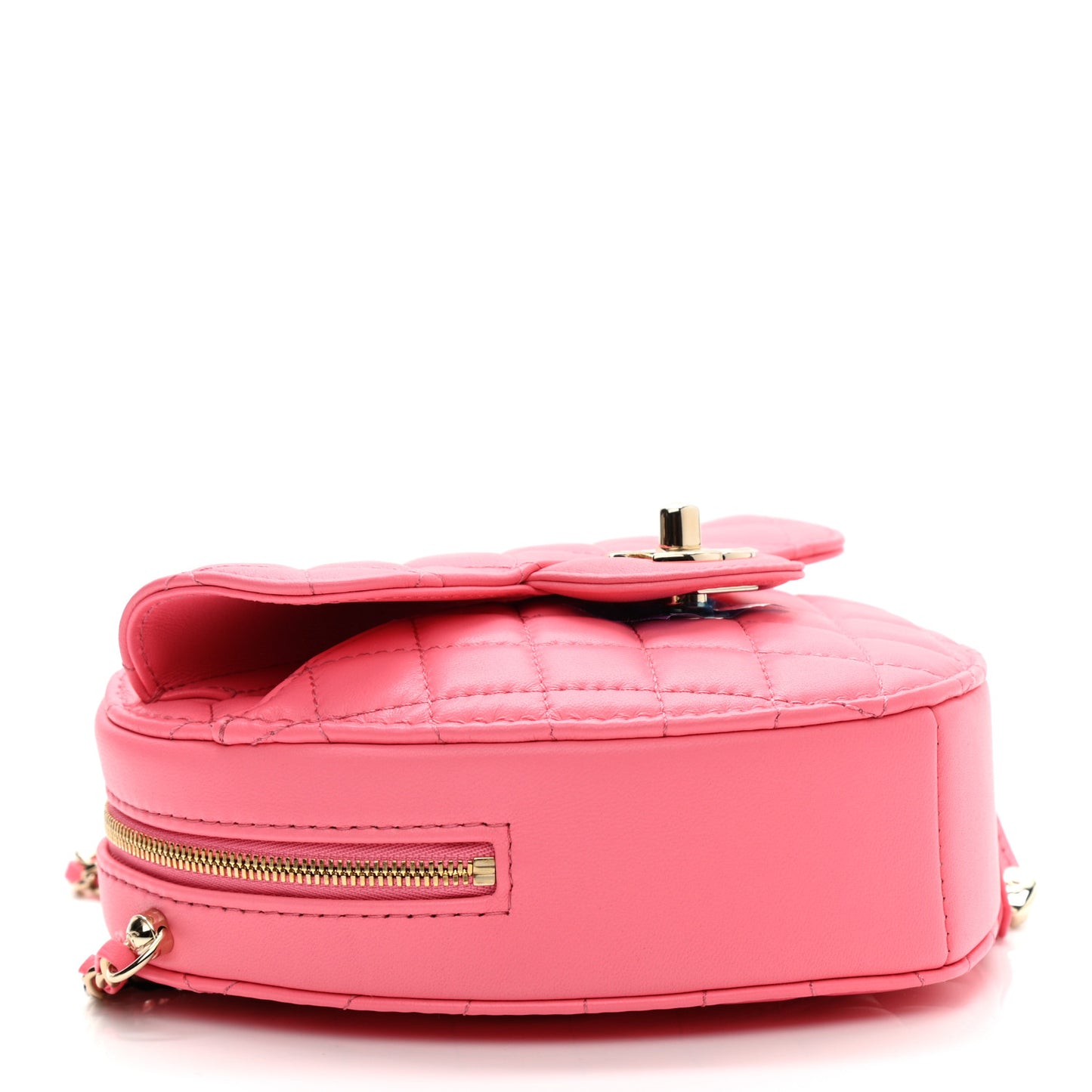 Lambskin Quilted CC In Love Heart Bag Pink