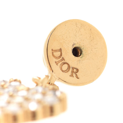 Christian Dior Crystal CD Heart Earrings Gold 4 of 5