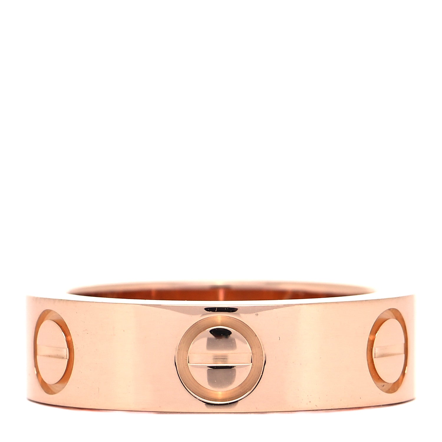 Cartier 18K Pink Gold Pink Sapphire 5.5mm LOVE Ring 48 4.5 6 of 8
