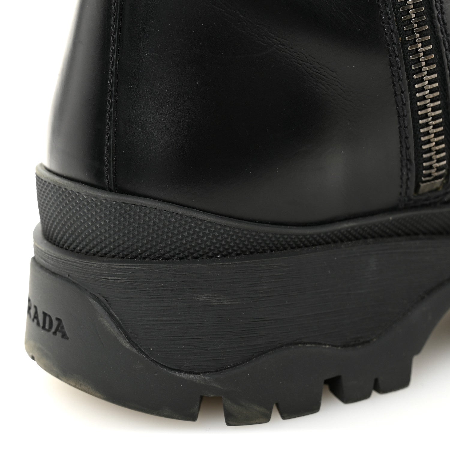 Prada Spazzolato Chocolate 50mm Combat Boots 36.5 Black 11 of 12