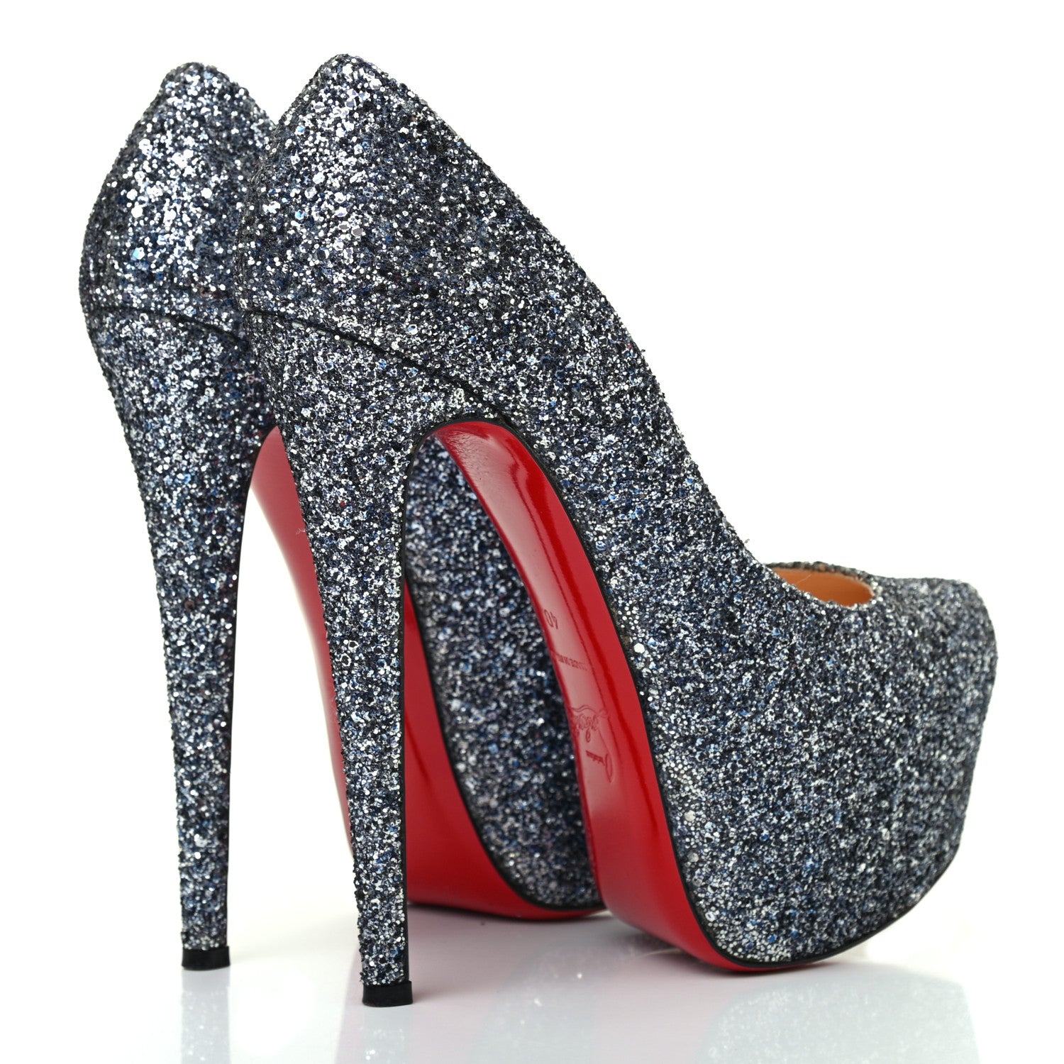 Christian Louboutin Glitter Daffodile 160 Pumps 40 Silver 4 of 7