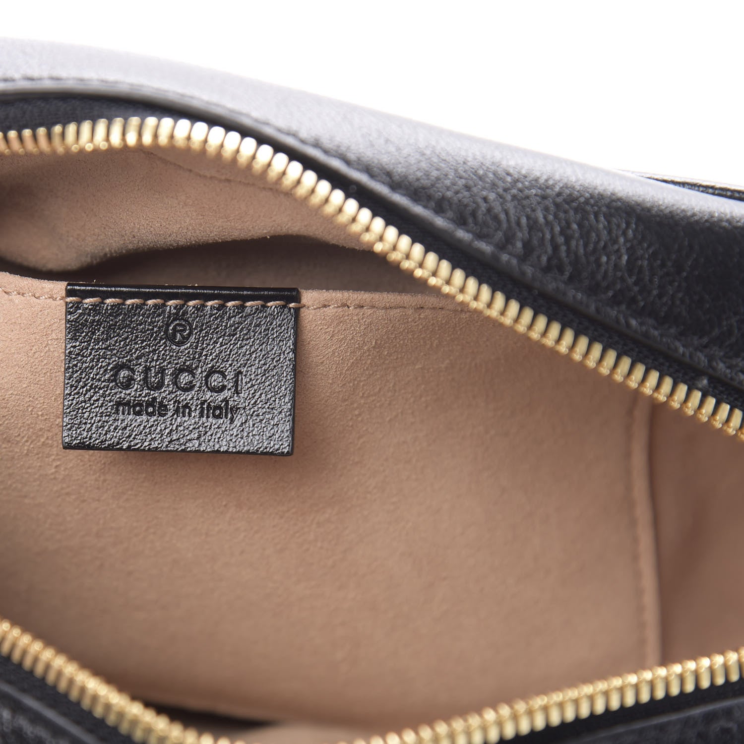 Gucci Monogram Matelasse Diagonal Small GG Marmont Chain Shoulder Bag Beige Black 5 of 10