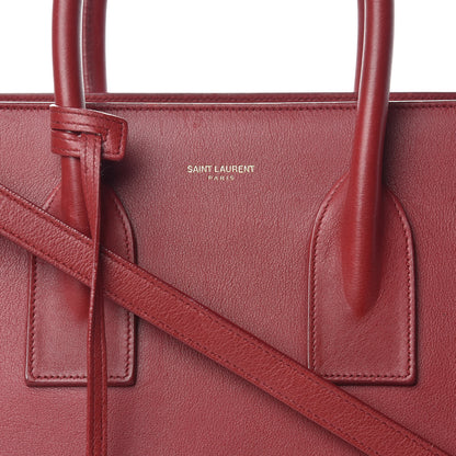 Saint Laurent Calfskin Small Sac De Jour Oxblood 8 of 21