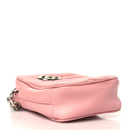 Gucci Calfskin Matelasse Mini GG Marmont Crossbody Bag Wild Rose 4 of 11