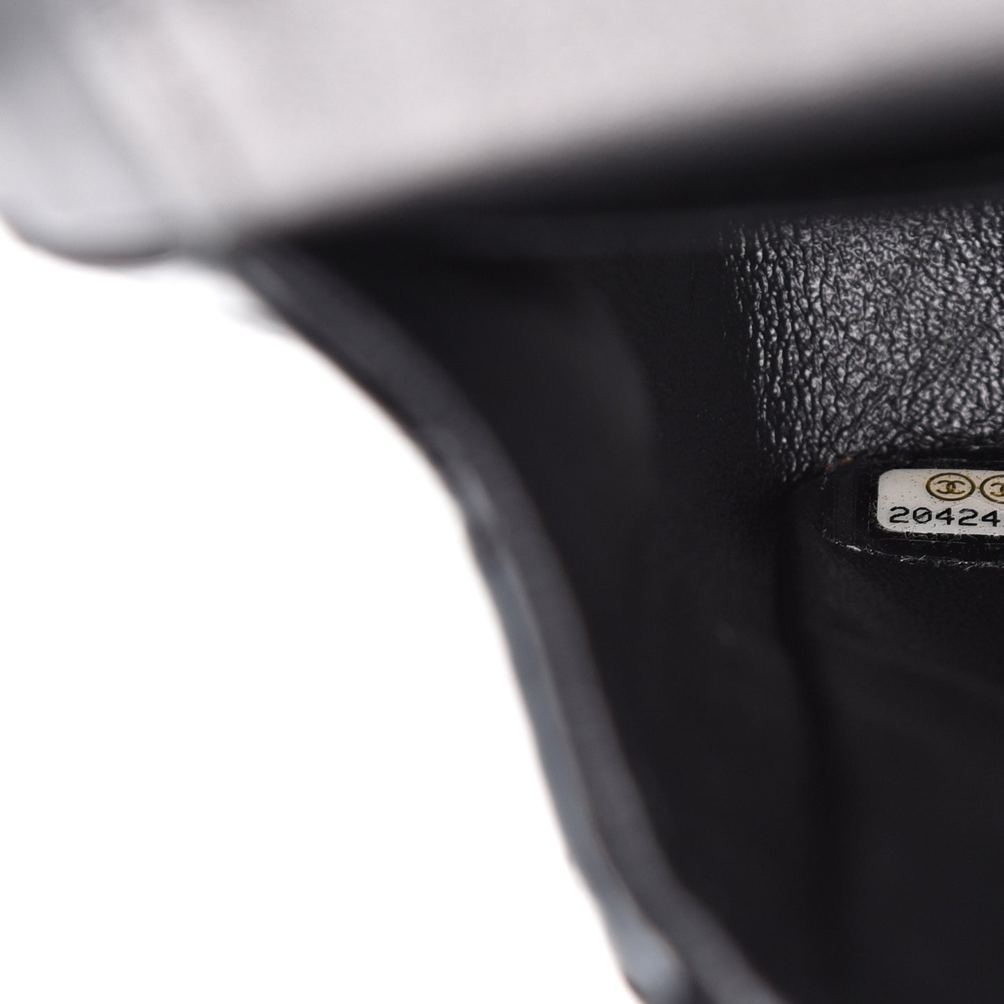 Patent Quilted Medium Double Flap Black