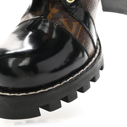 Louis Vuitton Patent Calfskin Monogram Star Trail Ankle Boots 40 Black 13 of 16