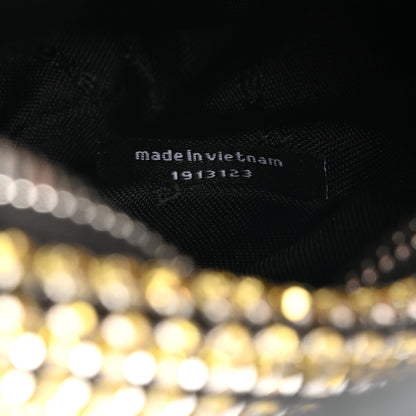 Alexander Wang Mesh Crystal Rhinestone Mini Heiress Pouch Porcelain 8 of 13