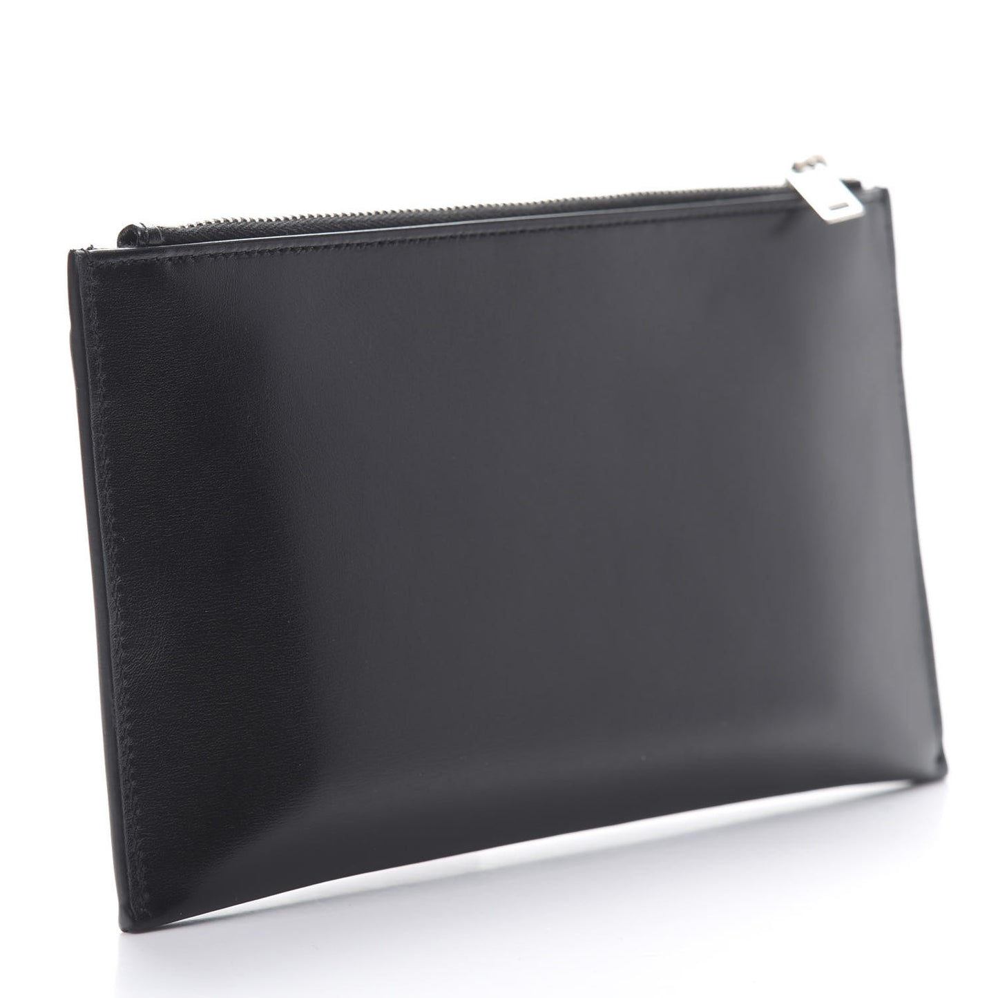 Smooth Calfskin Monogram Zip Bill Pouch Black