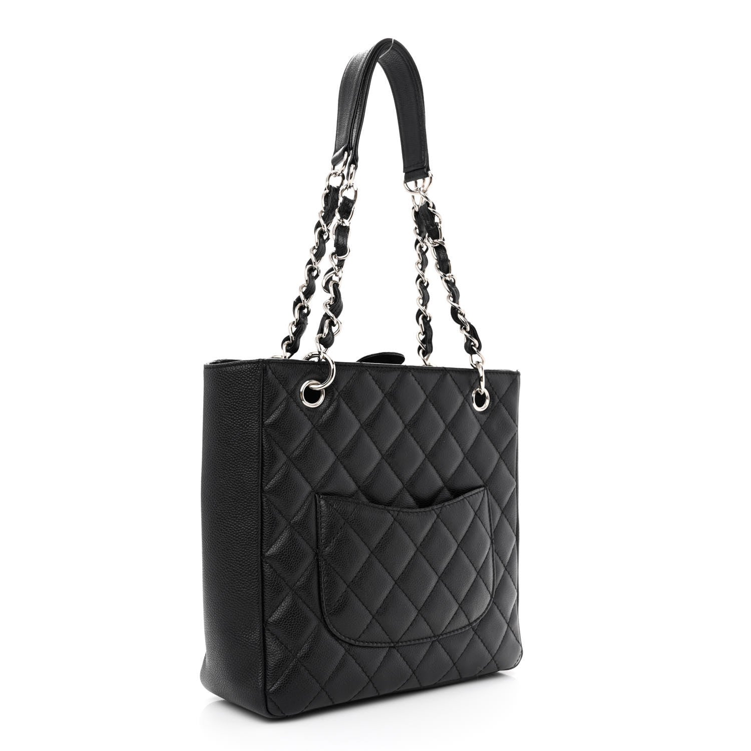 Chanel Caviar Quilted Petit Shopping Tote PST Black 3 of 13