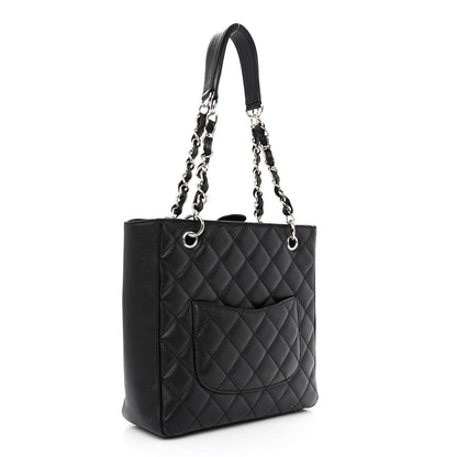 Chanel Caviar Quilted Petit Shopping Tote PST Black 3 of 13
