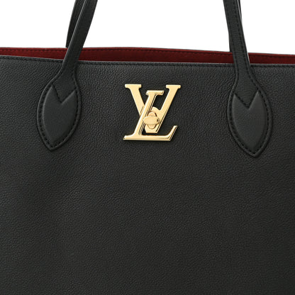 Louis Vuitton Grained Calfskin Lockme Shopper Black 7 of 9