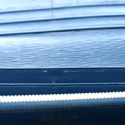 Prada Vitello Move Continental Flap Wallet Cobalto 7 of 8