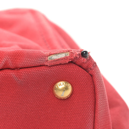 Prada Canapa Logo Shopping Tote Rosso 11 of 11