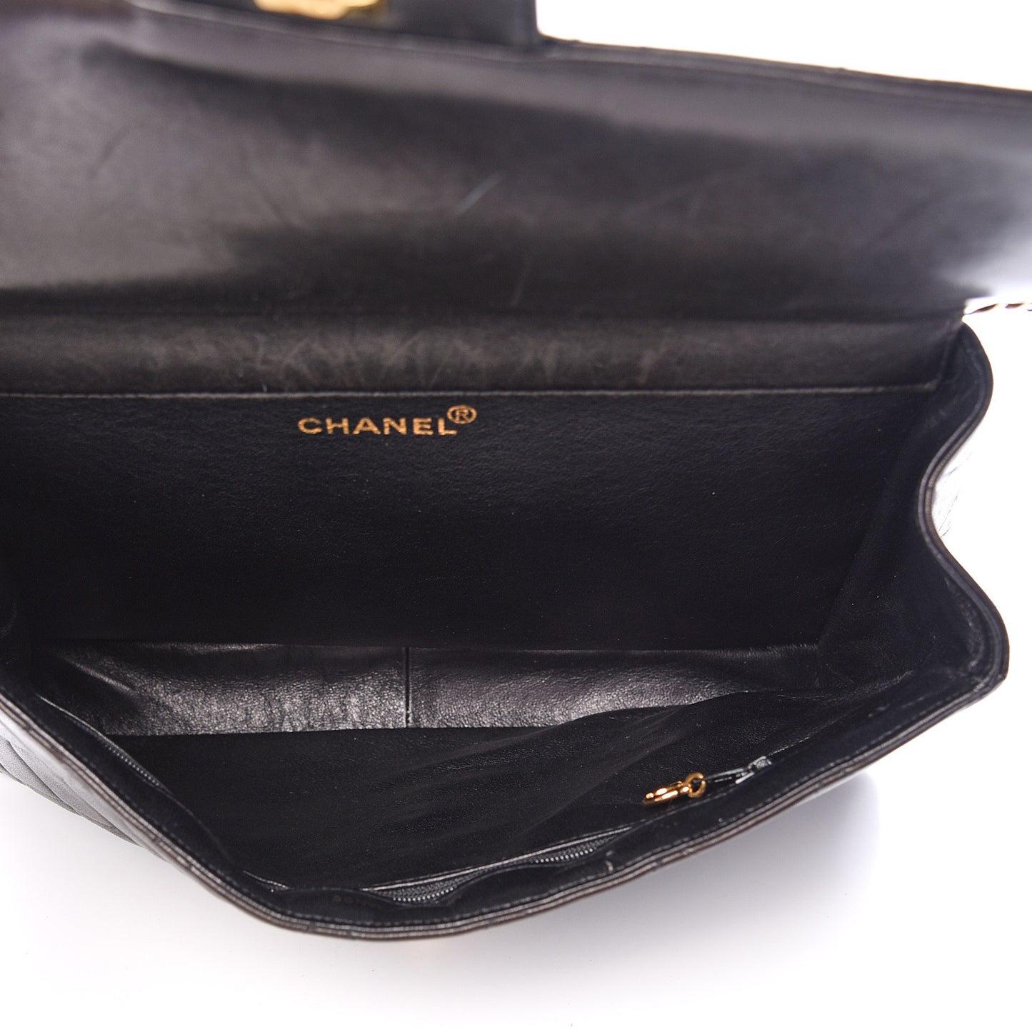 Lambskin Quilted Jumbo Double Sided Flap Black