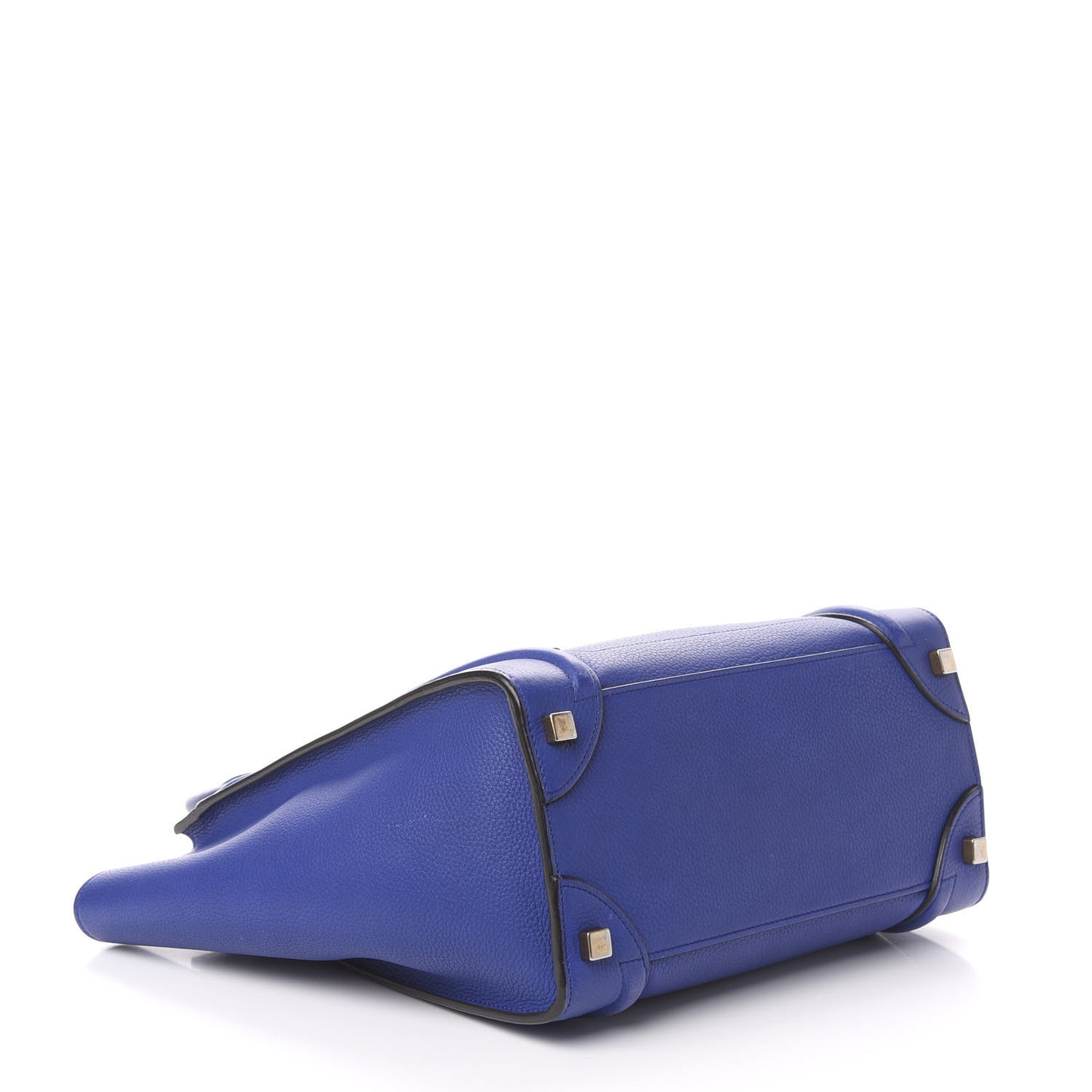Drummed Calfskin Micro Luggage Indigo