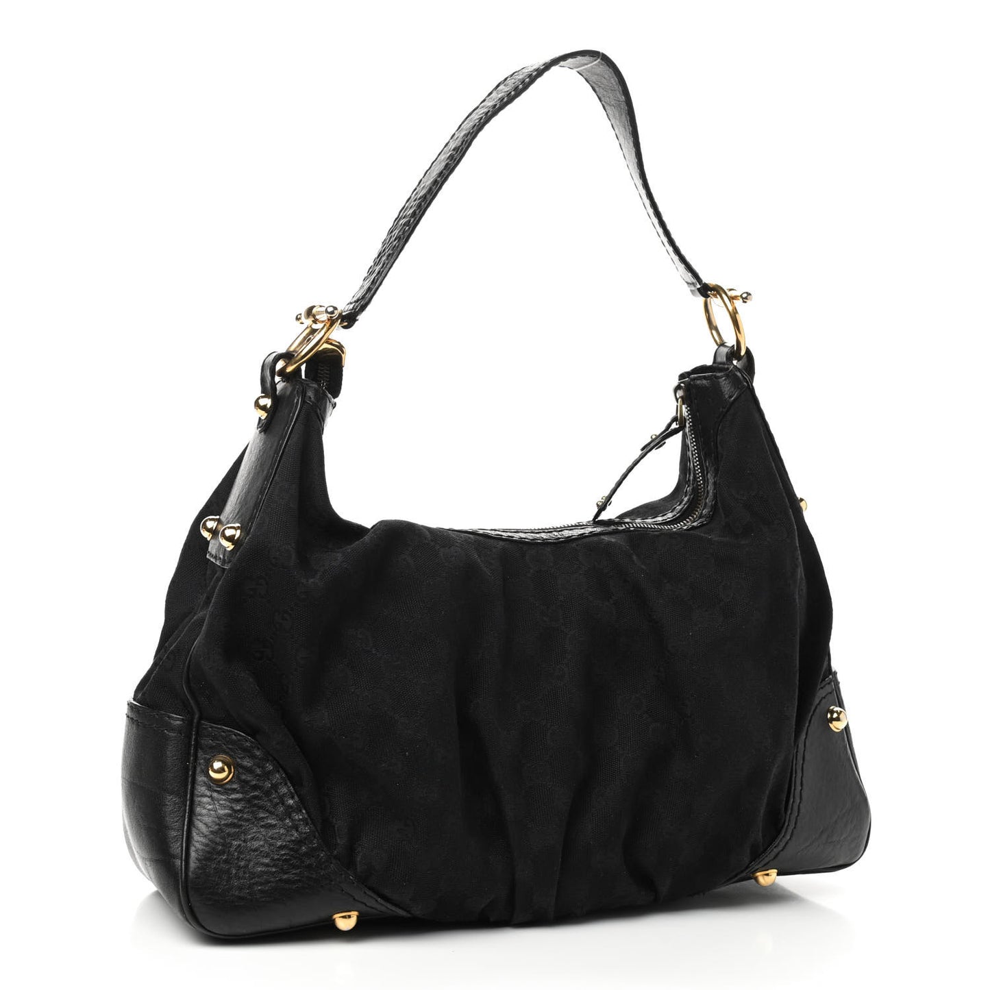 Monogram Medium Jockey Hobo Black