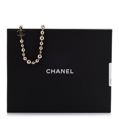 Chanel Metal Bead CC Necklace Gold 6 of 6