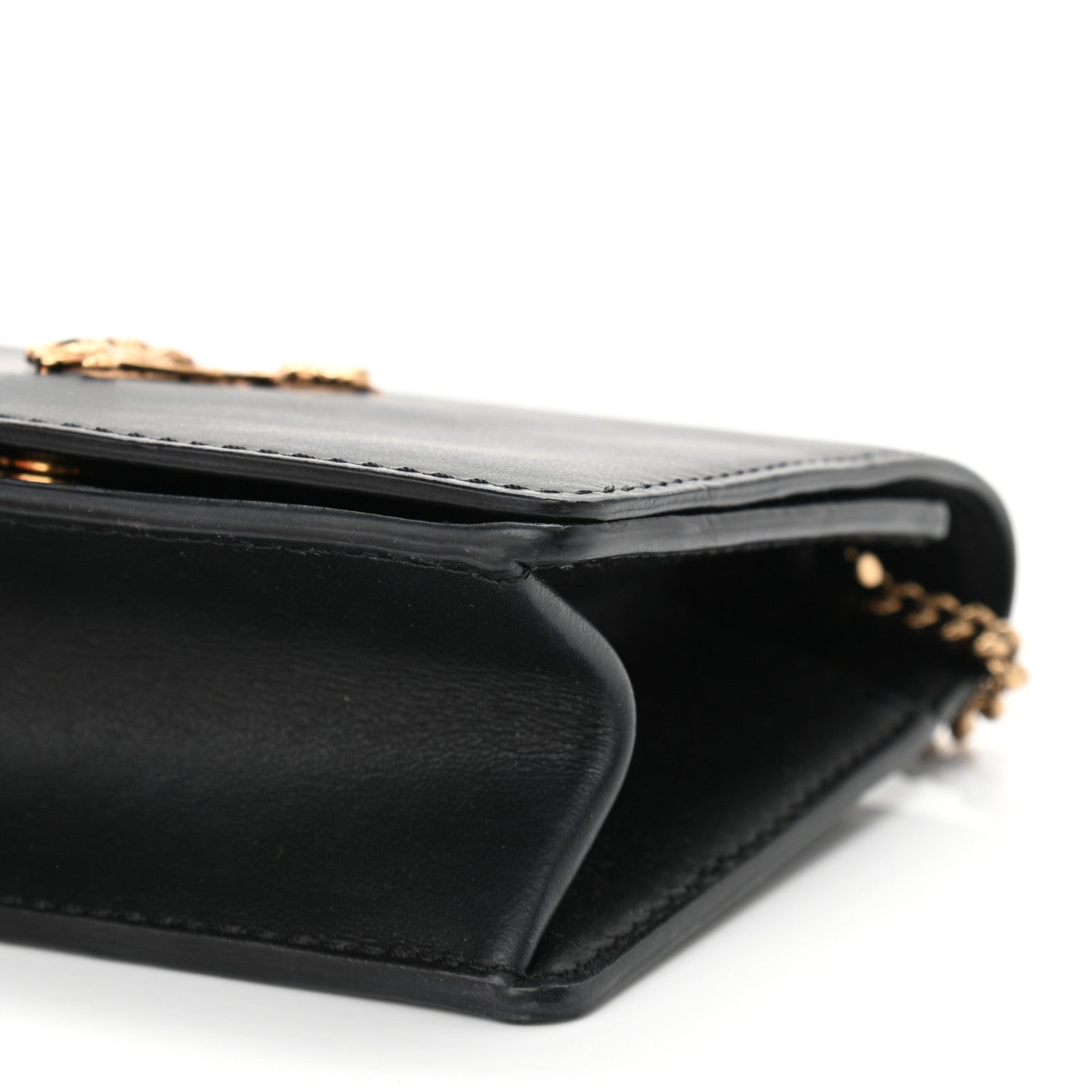 Versace Vitello Mini Virtus Chain Clutch Black 9 of 10