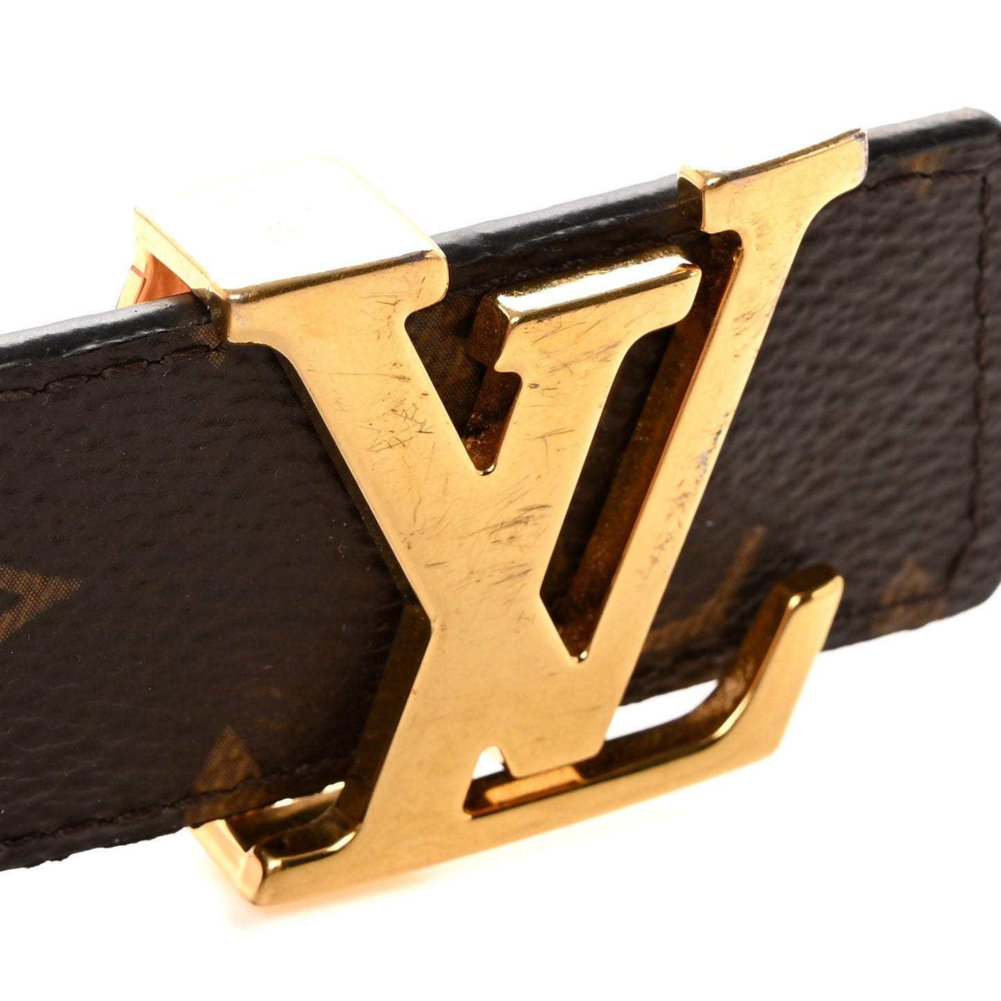 Calfskin Monogram 30mm LV Initiales Reversible Belt 80 32 Rose Ballerine