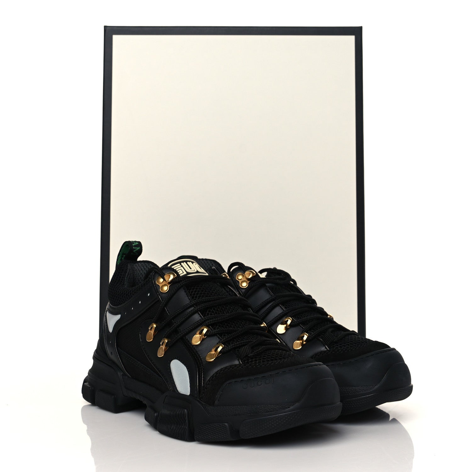 Gucci X SEGA Mesh Suede Calfskin Mens Flashtrek Sneakers 6 Black 8 of 8