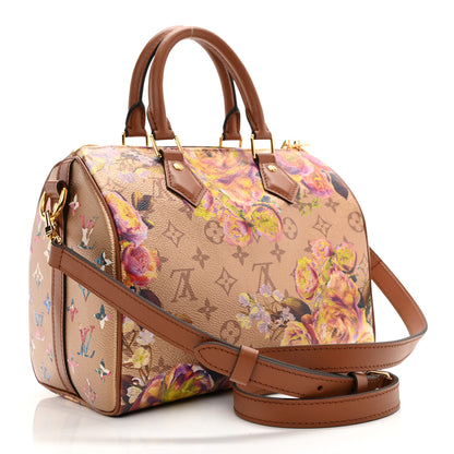 Louis Vuitton Metallic Monogram LV Garden Speedy Bandouliere 25 Gold 3 of 8