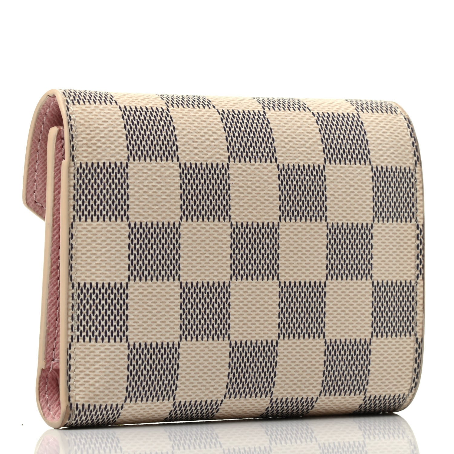 Louis Vuitton Damier Azur Victorine Wallet Rose Ballerine 2 of 3