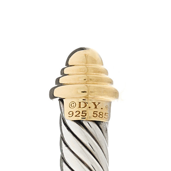 David Yurman Sterling Silver 14K Yellow Gold 5mm Cable Classics Bracelet 3 of 3
