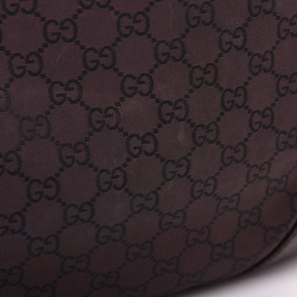Gucci Nylon Monogram Signature Hobo Shoulder Bag Dark Brown 18 of 24