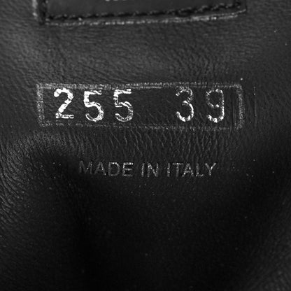 Prada Spazzolato Rois Nylon Metal Triangle Logo Monolith Pouch Pocket 55mm Boots 39 Black 6 of 7