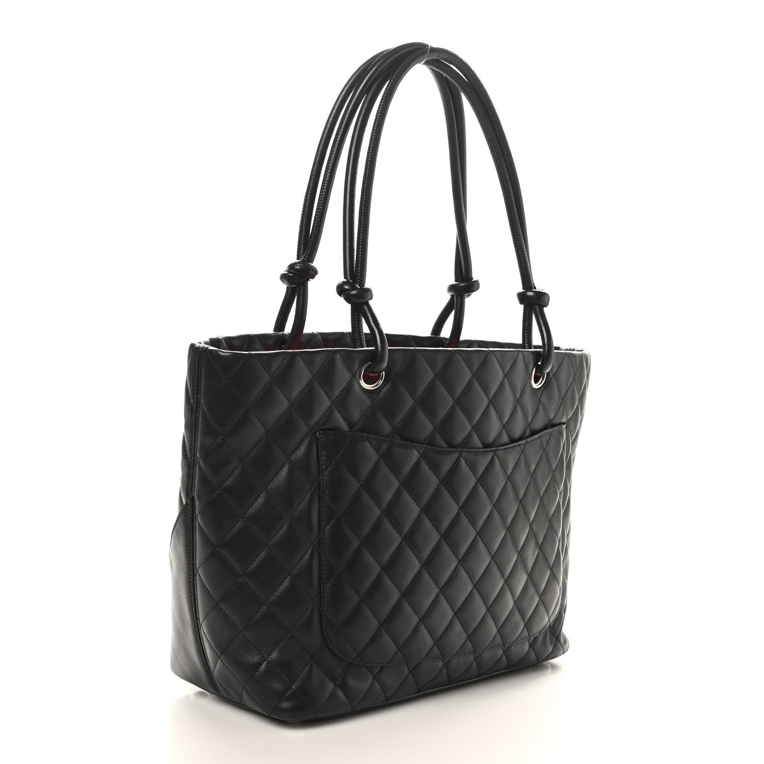 Chanel Calfskin Quilted Large Cambon Tote Black White 3 of 10
