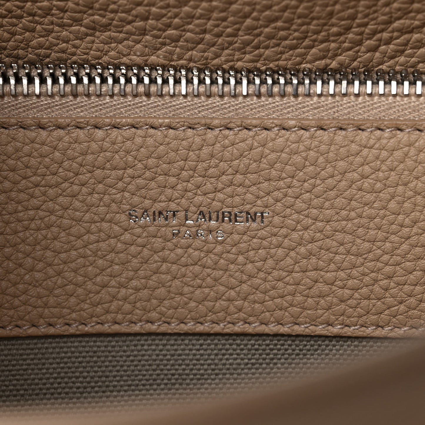 Grained Calfskin Small Supple Sac De Jour Dark Beige