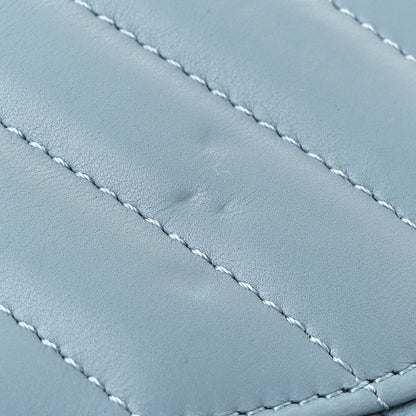 Chanel Lambskin Chevron Quilted Small Trendy CC Flap Dual Handle Bag Light Blue 13 of 13