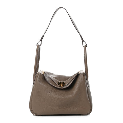 Hermes Taurillon Clemence Lindy 26 Etoupe 1 of 17