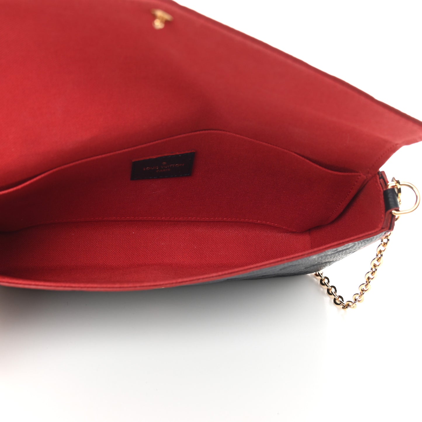 Empreinte Pochette Felicie Chain Wallet Marine Rouge