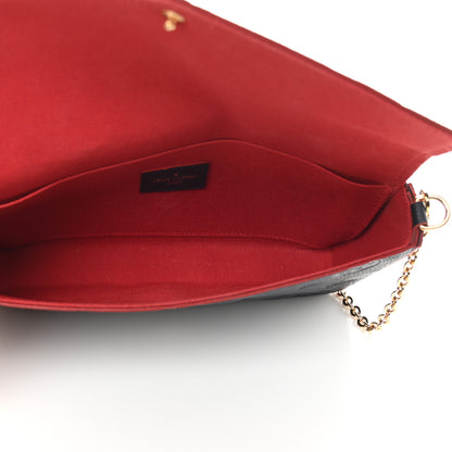 Louis Vuitton Empreinte Pochette Felicie Chain Wallet Marine Rouge 6 of 10