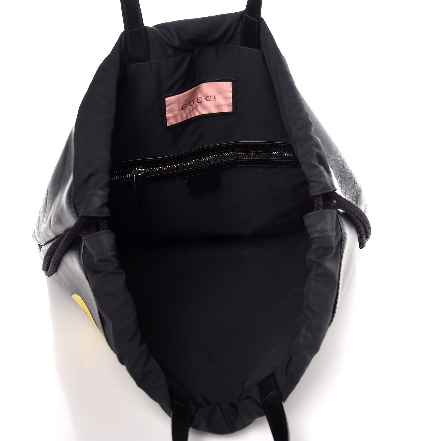Gucci Calfskin Small GucciGhost Drawstring Backpack Black 5 of 8