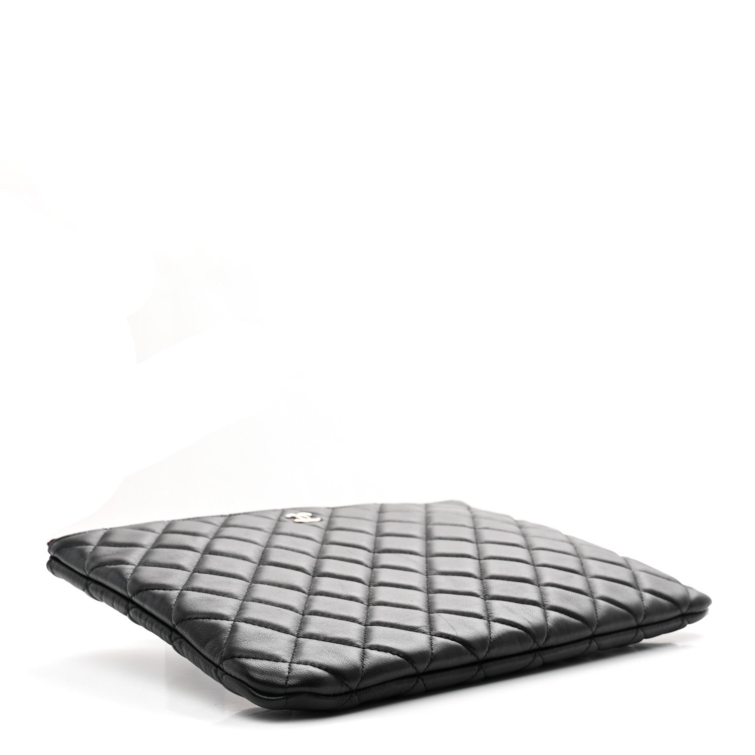 Chanel Lambskin Quilted Medium Cosmetic Case Black 4 of 7