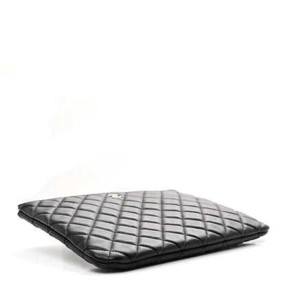 Chanel Lambskin Quilted Medium Cosmetic Case Black 4 of 7