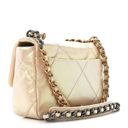 Chanel Iridescent Lambskin Quilted Medium Chanel 19 Flap Pink 3 of 10