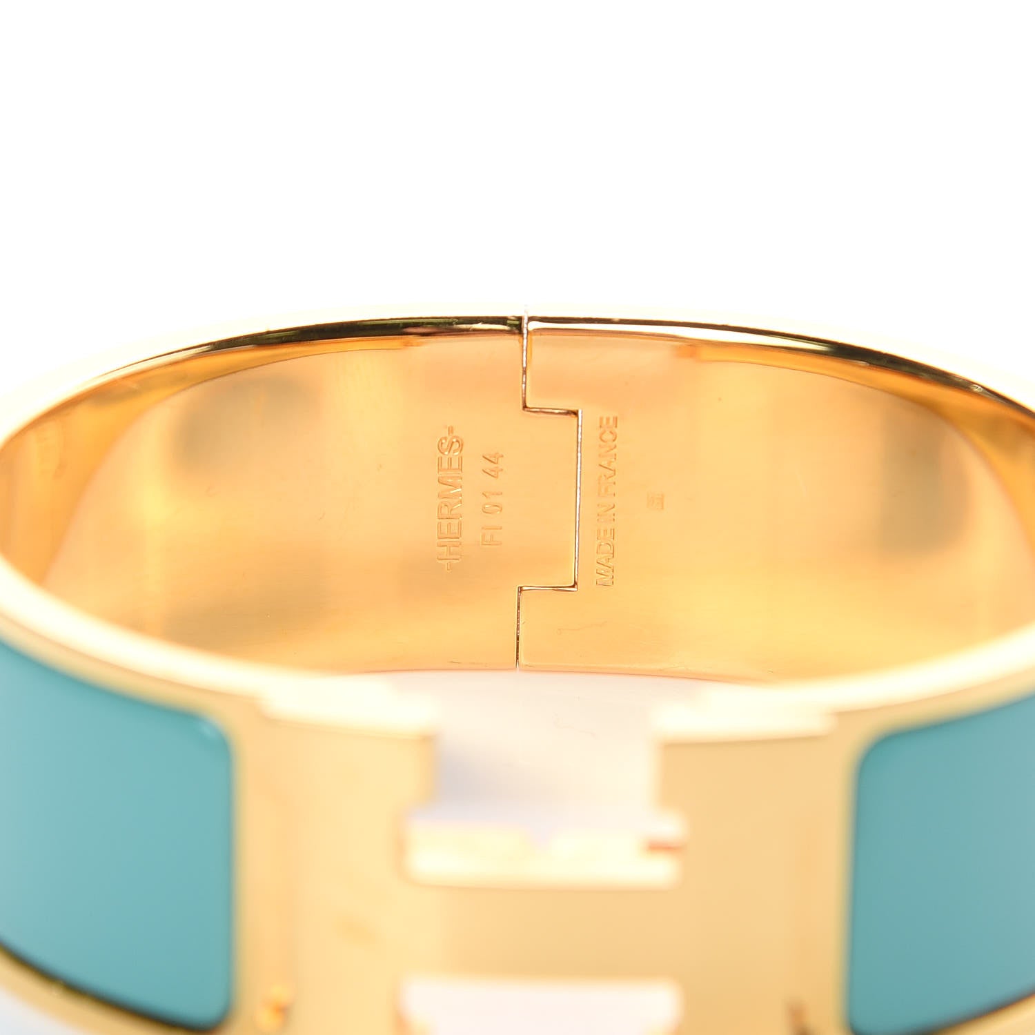 Hermes Enamel Wide Clic Clac H Bracelet PM Bleu Atoll 5 of 6
